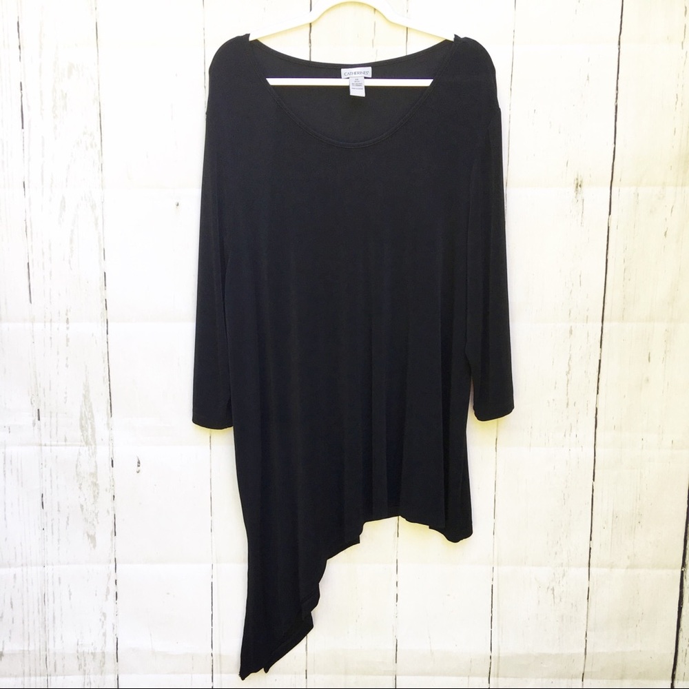Catherine’s Black Travel Knit Tunic Top 22/24 2X
